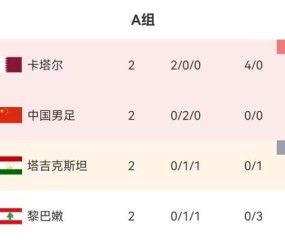 极速电竞-【国足对手】卡塔尔1比0塔吉克 提前小组头名出线